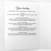 Modern Script 8-Photo Trifold Begrafenisprogramma Drieluik Programma (Binnenzijde eerst)