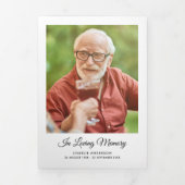 Modern Script 8-Photo Trifold Begrafenisprogramma Drieluik Programma (Cover)