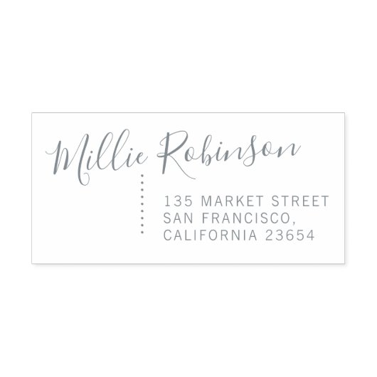 Modern script | Aangepast naam en retouradres Zelfinktende Stempel (Design)