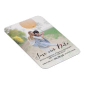 Modern script | Aangepaste foto bespaart onze datu Magneet (Rechterzijde)