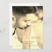 Modern script | Aangepaste foto om de datumkaarten Kaart (Voorkant / Achterkant)