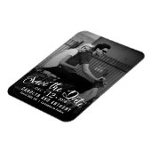 Modern script | Aangepaste foto slaat de datum op Magneet (Linkerzijde)