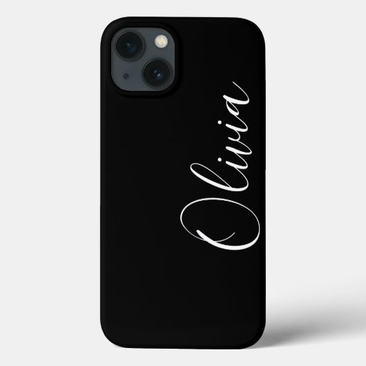 Modern script aangepaste naam monogram stijlvol zw Case-Mate iPhone case (Achterkant)