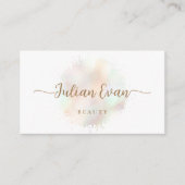 Modern Script Abstracte Waterverf penseelstreek Visitekaartje (Voorkant)