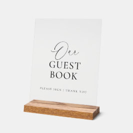 Modern Script Acrylic Wedding Guest Book Sign Acryl Bord