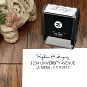 Modern Script Address Self Inking Rubber Stamp Zelfinktende Stempel