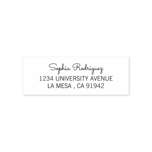 Modern Script Address Self Inking Rubber Stamp Zelfinktende Stempel (Design)