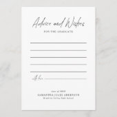 Modern Script Advice and Wishes Graduation Advieskaart (Voorkant)