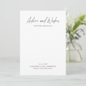 Modern Script Advice and Wishes Graduation Advieskaart (Staand voorkant)