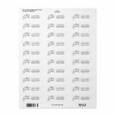Modern Script Afstudeer Retouradres Etiket (Full Sheet)