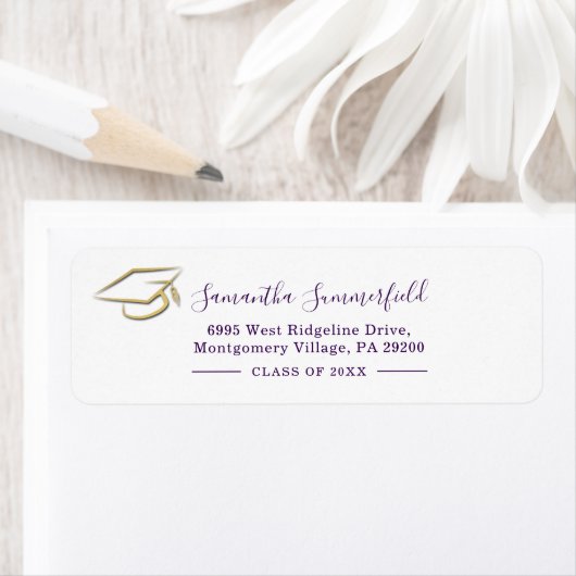 Modern Script Afstudeeradres 2026 Retouradres Etiket (Insitu)