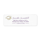 Modern Script Afstudeeradres 2026 Retouradres Etiket (Voorkant)