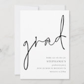 Modern Script Afstudeerder Afstuderen De datum ops Save The Date (Voorkant)