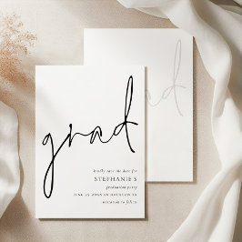 Modern Script Afstudeerder Afstuderen De datum ops Save The Date