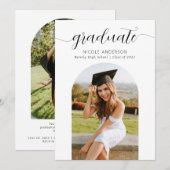 Modern Script Afstudeerder Arch 2 Foto Kaart (Voorkant / Achterkant)
