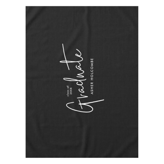 Modern Script Afstudeerders Eenvoudige Afstuderen Tafelkleed (Voorkant)