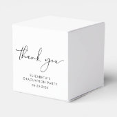 Modern script afstudeerfeest dank u bedankdoosjes (Achterkant)