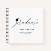 Modern Script Afstudeerfeest Gastboek Notitieboek (Voorkant)