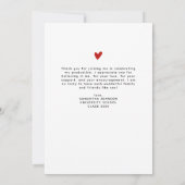 Modern Script Afstuderen 12 fotocollage dank u Bedankkaart (Achterkant)