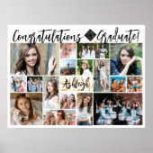 Modern script Afstuderen 17 fotocollage Poster (Voorkant)