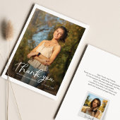 Modern Script Afstuderen 2025 Foto's Afstudeerder Bedankkaart