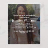 Modern Script afstuderen 2025 Fotouitnodiging (Achterkant)