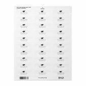 Modern Script Afstuderen 2025 Retouradres Etiket (Full Sheet)