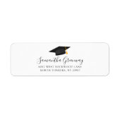 Modern Script Afstuderen 2025-teruggaveadres Etiket (Voorkant)