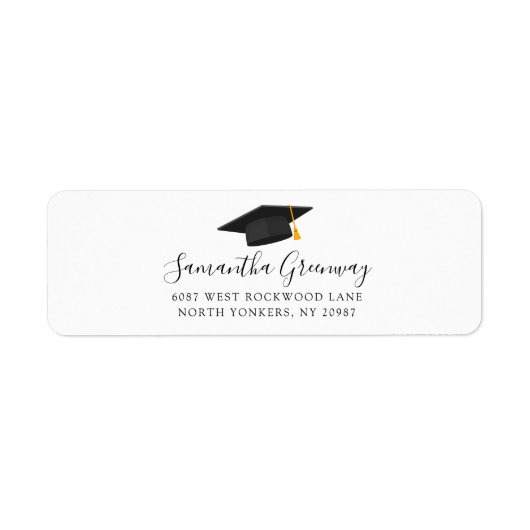 Modern Script Afstuderen 2025-teruggaveadres Etiket (Voorkant)