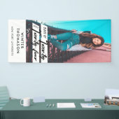 Modern script Afstuderen 222 foto Spandoek (Beurs)