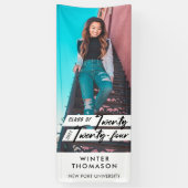 Modern script Afstuderen 222 foto Spandoek (Verticaal)