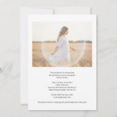 Modern script Afstuderen 2 Foto Afstuderen Invitat Kaart (Achterkant)