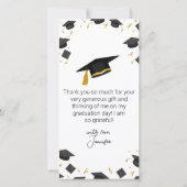 Modern Script afstuderen 3 fotocabine stijlvol Bedankkaart (Achterkant)