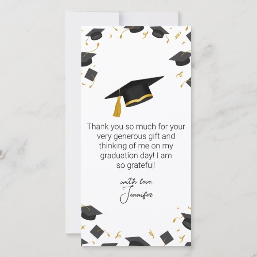 Modern Script afstuderen 3 Photo Booth 2025 Bedankkaart (Achterkant)