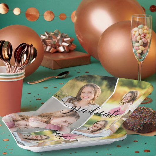 Modern script AFSTUDEREN 4 Bord voor fotoCollage (Multi)