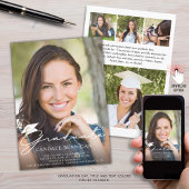 Modern script Afstuderen 5 Aangepaste fotokleuren Kaart