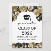 Modern script Afstuderen Aankondiging (Voorkant)