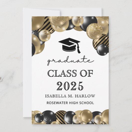 Modern script Afstuderen Aankondiging (Voorkant)