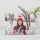 Modern Script-Afstuderen Aankondiging (Staand voorkant)