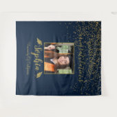 Modern Script Afstuderen Achtergrond | Afstuderen Wandkleed (Voorkant (horizontaal))