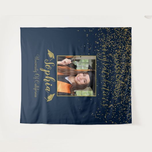 Modern Script Afstuderen Achtergrond | Afstuderen Wandkleed (Voorkant (horizontaal))