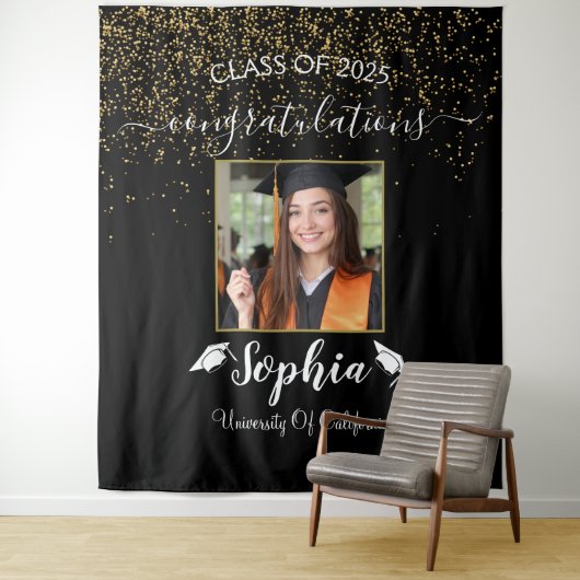 Modern Script Afstuderen Achtergrond | Afstuderen Wandkleed (In situ)