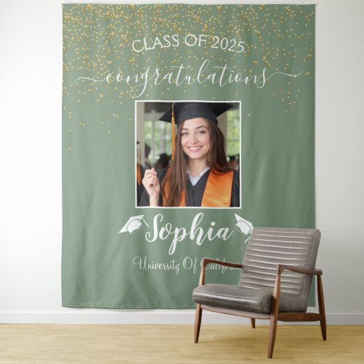 Modern Script Afstuderen Achtergrond | Afstuderen Wandkleed (In situ)