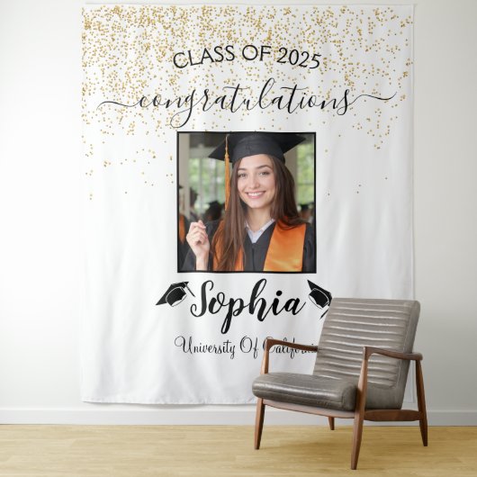 Modern Script Afstuderen Achtergrond | Afstuderen Wandkleed (In situ)