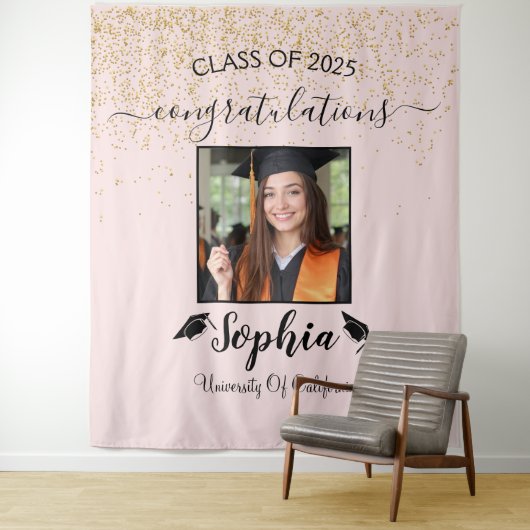 Modern Script Afstuderen Achtergrond | Afstuderen  Wandkleed (In situ)