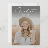 Modern script Afstuderen Afstuderen foto Kaart (Voorkant)