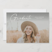 Modern script Afstuderen Afstuderen foto Kaart (Voorkant)