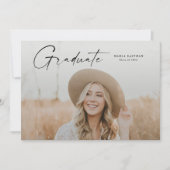 Modern script Afstuderen Afstuderen foto Kaart (Voorkant)