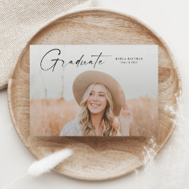 Modern script Afstuderen Afstuderen foto Kaart