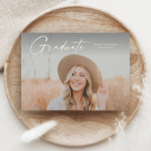 Modern script Afstuderen Afstuderen foto Kaart